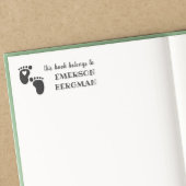 Cute Baby Feet Heart Dit boek behoort tot Rubberstempel