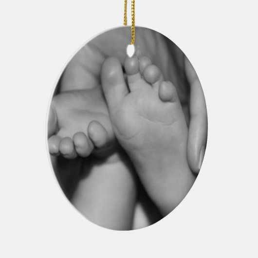 Cute Baby Feet Keramisch Ornament (Rechts)
