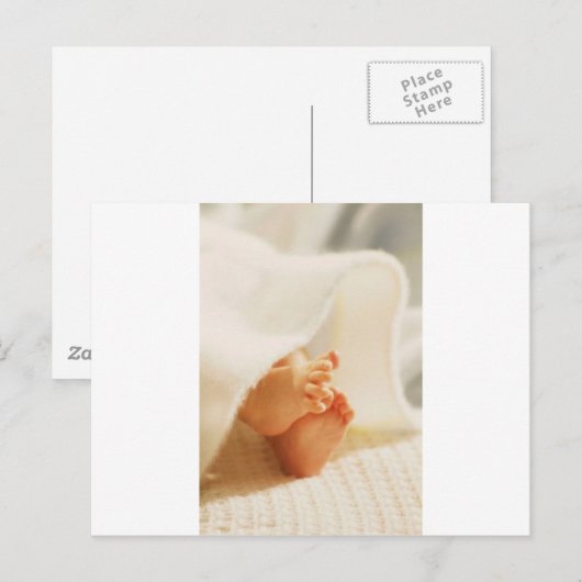 Cute Baby Feet Little Baby Feet Wrapping Blanket Briefkaart (Voorkant / Achterkant)