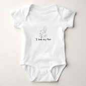 Cute Baby Fish I Love my Mimi Romper (Voorkant)