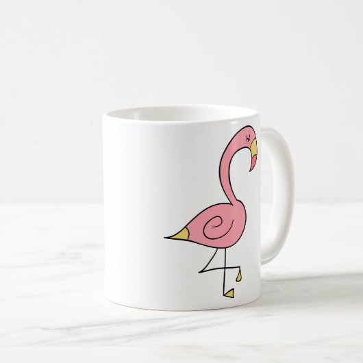 Cute Baby Flamingo Coffee Mok (Voorkant rechts)