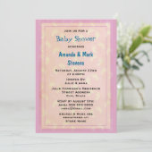 Cute baby Footprint Baby shower Kaart (Staand voorkant)