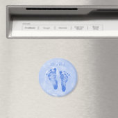 Cute Baby Footprint Birth Notice Magneet (Insitu (Vaatwasser))