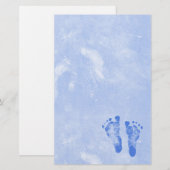 Cute Baby Footprint Briefpapier (Voorkant / Achterkant)
