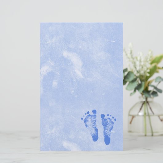 Cute Baby Footprint Briefpapier (Staand voorkant)