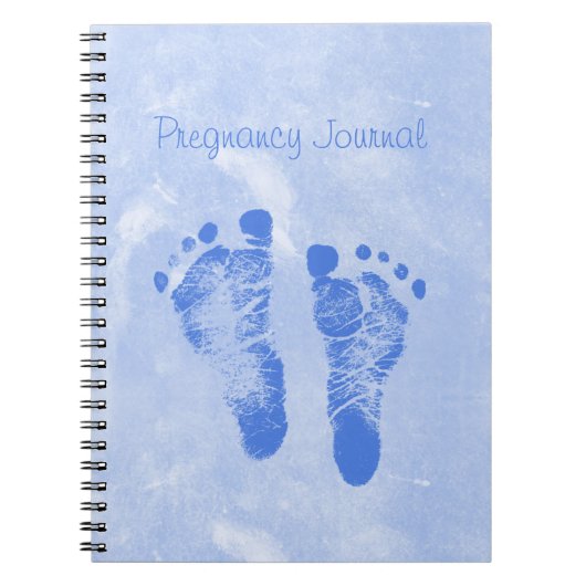 Cute Baby Footprint Pregnancy Journal Notitieboek (Voorkant)