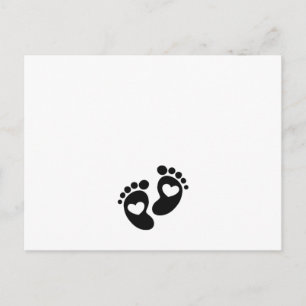 Cute Baby Footprint Zwangere mama om moederschap t Aankondigingskaart