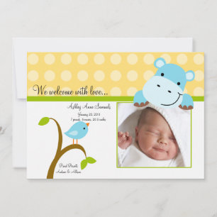 Cute Baby FOTO Geboorteaankondiging Aankondiging