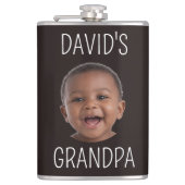 Cute Baby Foto Opa Cadeau Heupfles (Voorkant)