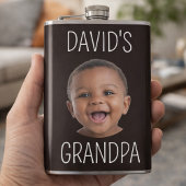 Cute Baby Foto Opa Cadeau Heupfles
