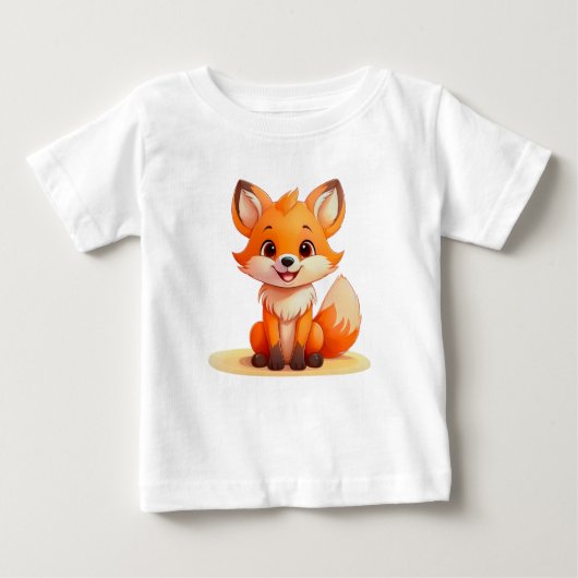 Cute Baby Fox – Adorable Kids T-Shirt Design (Voorkant)