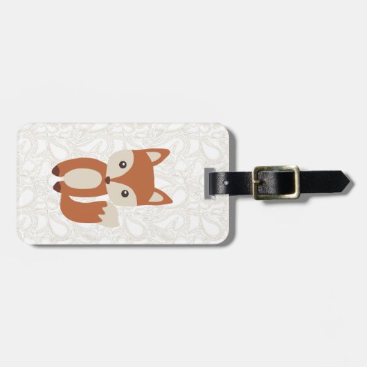 Cute Baby Fox Bagagelabel (Voorkant horizontaal)