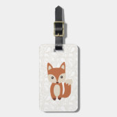 Cute Baby Fox Bagagelabel (Voorkant verticaal)