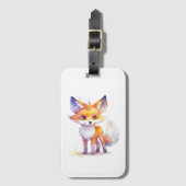 Cute Baby Fox Bagagelabel (Voorkant (verticaal))