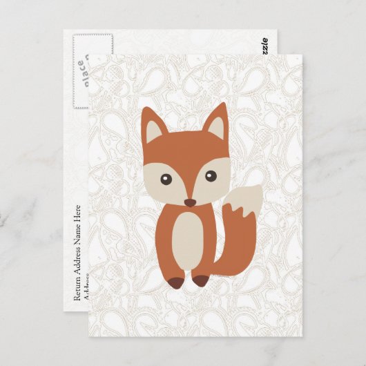Cute Baby Fox Briefkaart (Voorkant / Achterkant)