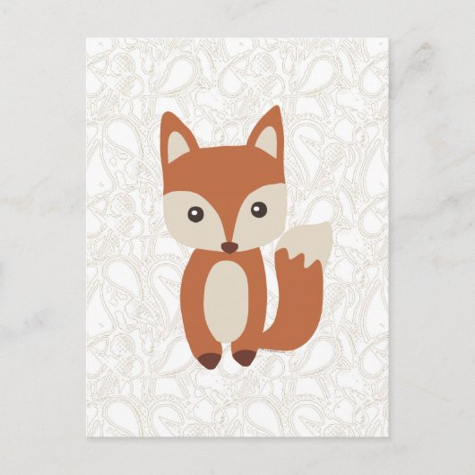 Cute Baby Fox Briefkaart (Voorkant)