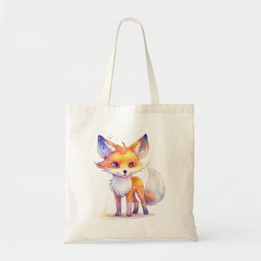 Cute Baby Fox Budget Canvas tas (Voorkant)