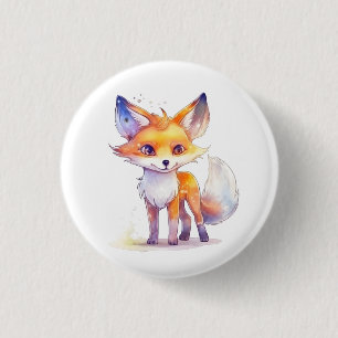 Cute Baby Fox Button