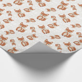 Cute Baby Fox Cadeaupapier (Hoek)