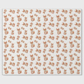 Cute Baby Fox Cadeaupapier (Vlak)