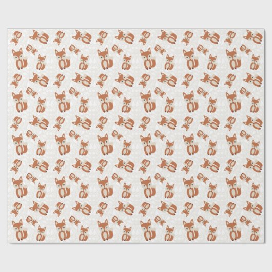 Cute Baby Fox Cadeaupapier (Vlak)