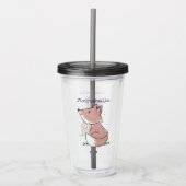Cute baby fox cartoon illustratie acryl drinkbeker (Voorkant)