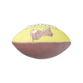 Cute baby fox cartoon illustratie american football (Gedraaid 90)