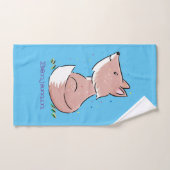 Cute baby fox cartoon illustratie bad handdoek (Handdoek)
