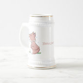 Cute baby fox cartoon illustratie bierpul (Voorkant links)