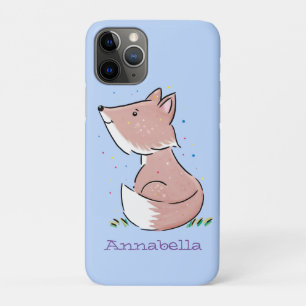 Cute baby fox cartoon illustratie Case-Mate iPhone case