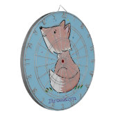 Cute baby fox cartoon illustratie dartbord (Voorkant Links)