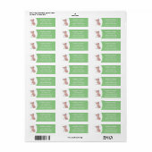 Cute baby fox cartoon illustratie etiket (Full Sheet)