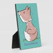 Cute baby fox cartoon illustratie fotoplaat (Zijkant)