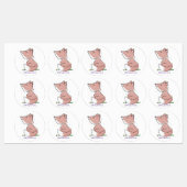 Cute baby fox cartoon illustratie labels (Vel)