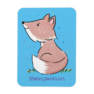 Cute baby fox cartoon illustratie magneet