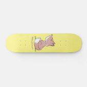 Cute baby fox cartoon illustratie persoonlijk skateboard (Horizontaal)