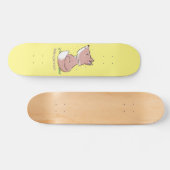 Cute baby fox cartoon illustratie persoonlijk skateboard (Horizontaal)
