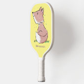 Cute baby fox cartoon illustratie pickleball paddle (Links)