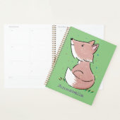 Cute baby fox cartoon illustratie planner (Display)