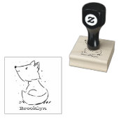 Cute baby fox cartoon illustratie rubberstempel (Gestempeld)