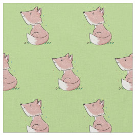 Cute baby fox cartoon illustratie stof
