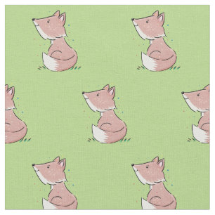 Cute baby fox cartoon illustratie stof