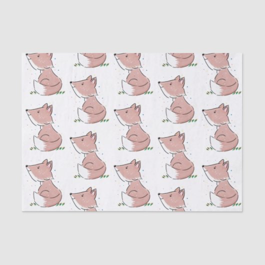 Cute baby fox cartoon illustratie tissuepapier (Voorkant)