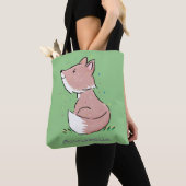 Cute baby fox cartoon illustratie tote bag (Dichtbij)