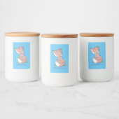 Cute baby fox cartoon illustratie voedselcontainer etiket (Flessen)