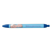 Cute baby fox cartoon illustratie zwarte inkt pen (Voorkant)