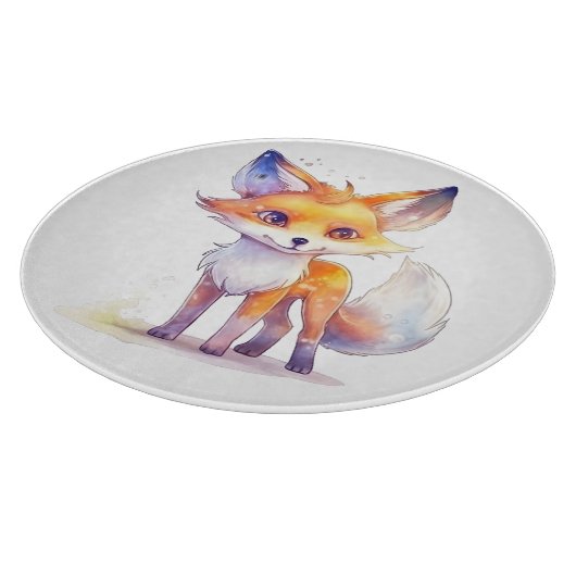 Cute Baby Fox Cutting Board Snijplank (Hoek)