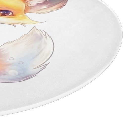 Cute Baby Fox Cutting Board Snijplank (Hoek)