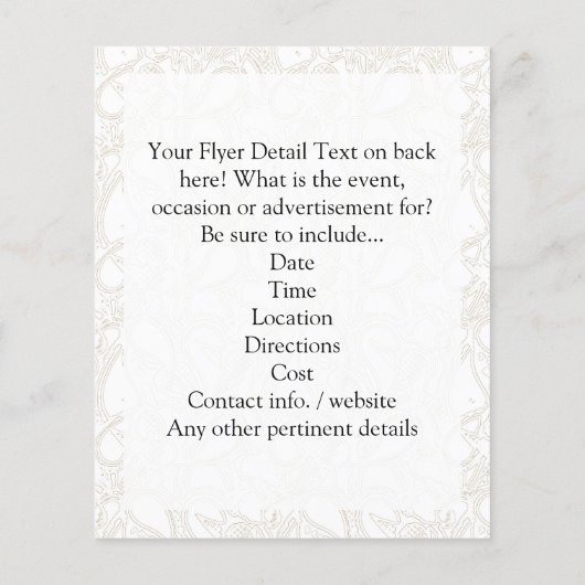 Cute Baby Fox Flyer (Achterkant)