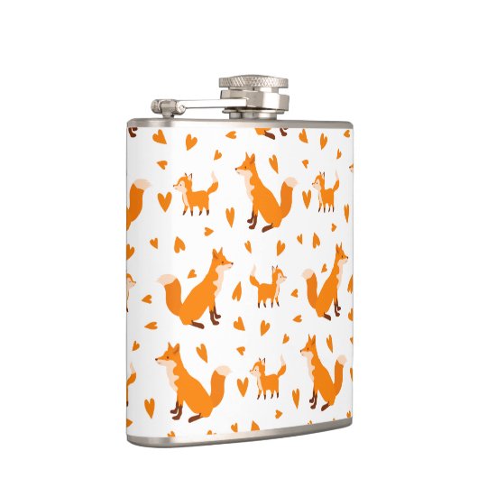 Cute Baby Fox Happy Mothers Day Wilde Dier Heupfles (Rechts)